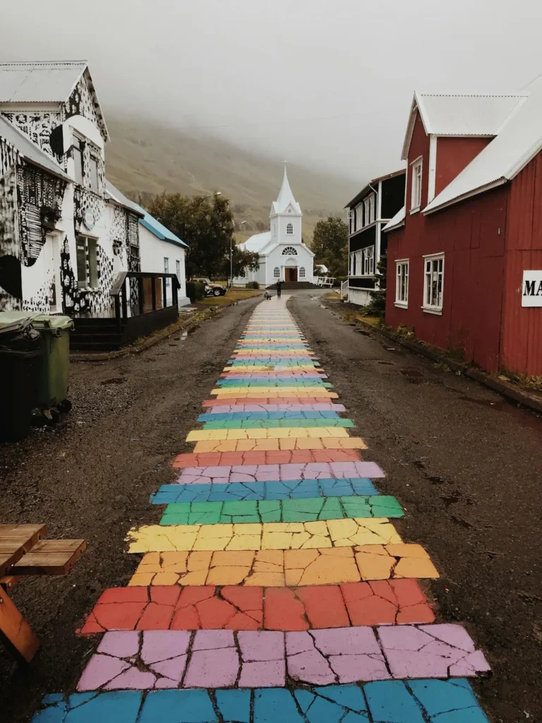 Iceland Colourful Pathway to travel for women in Iceland